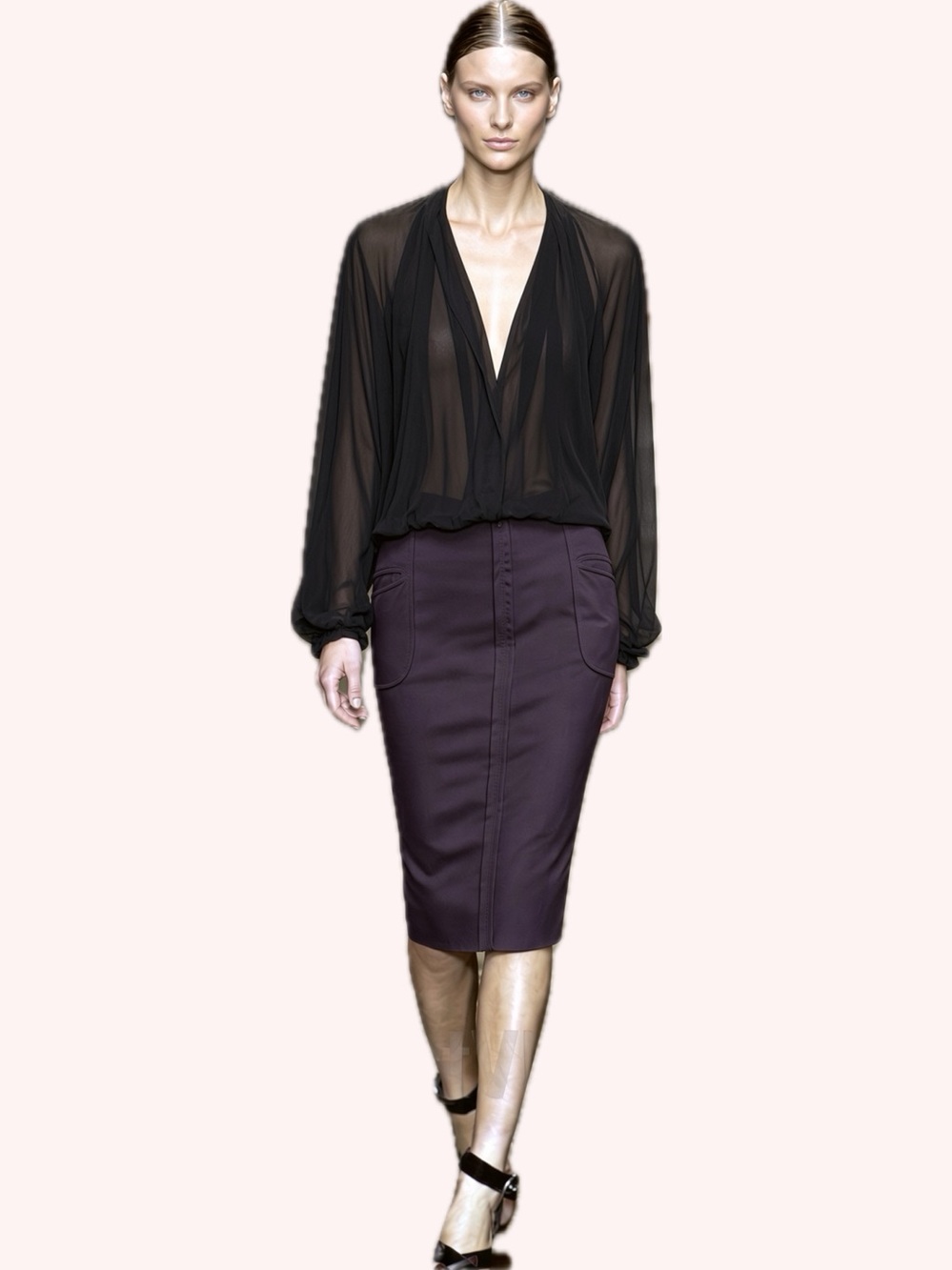 Tom Ford YSL Rive Gauche Runway Spring 2002 Mombasa Cargo Safari Skirt 40 8-10